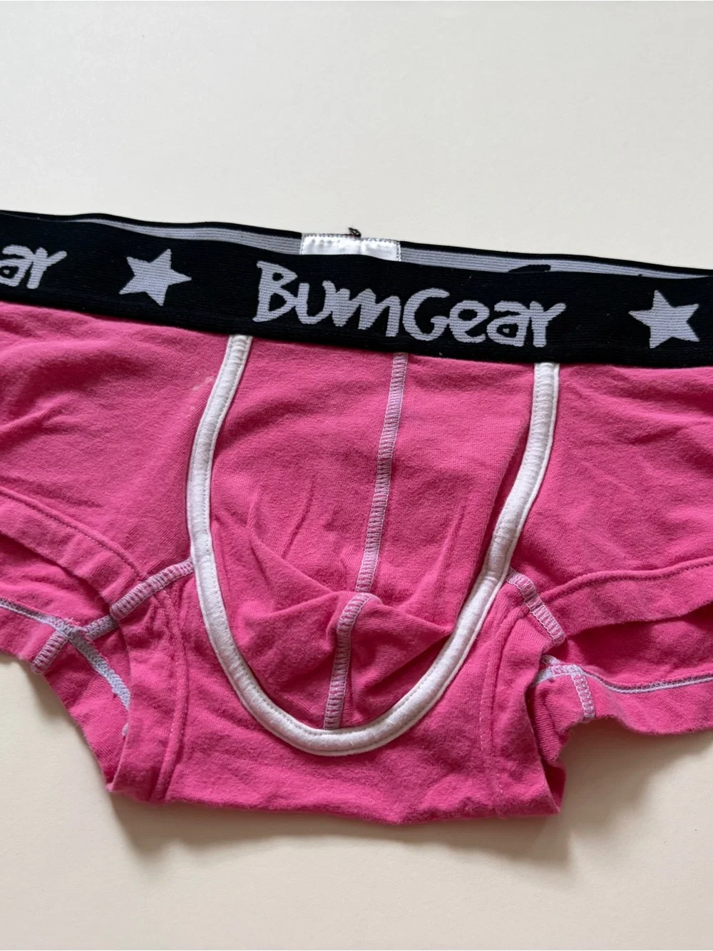Men's Pink Briefs with Branded Waistband Bum Gear